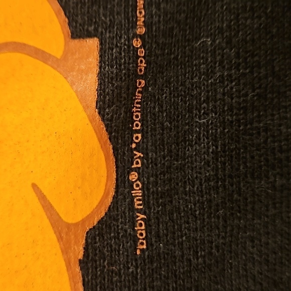 A BATHING APE BAPE Hoodie Sweatshirt ~ Black with Baby Milo Graphic Small - Picture 4 of 10